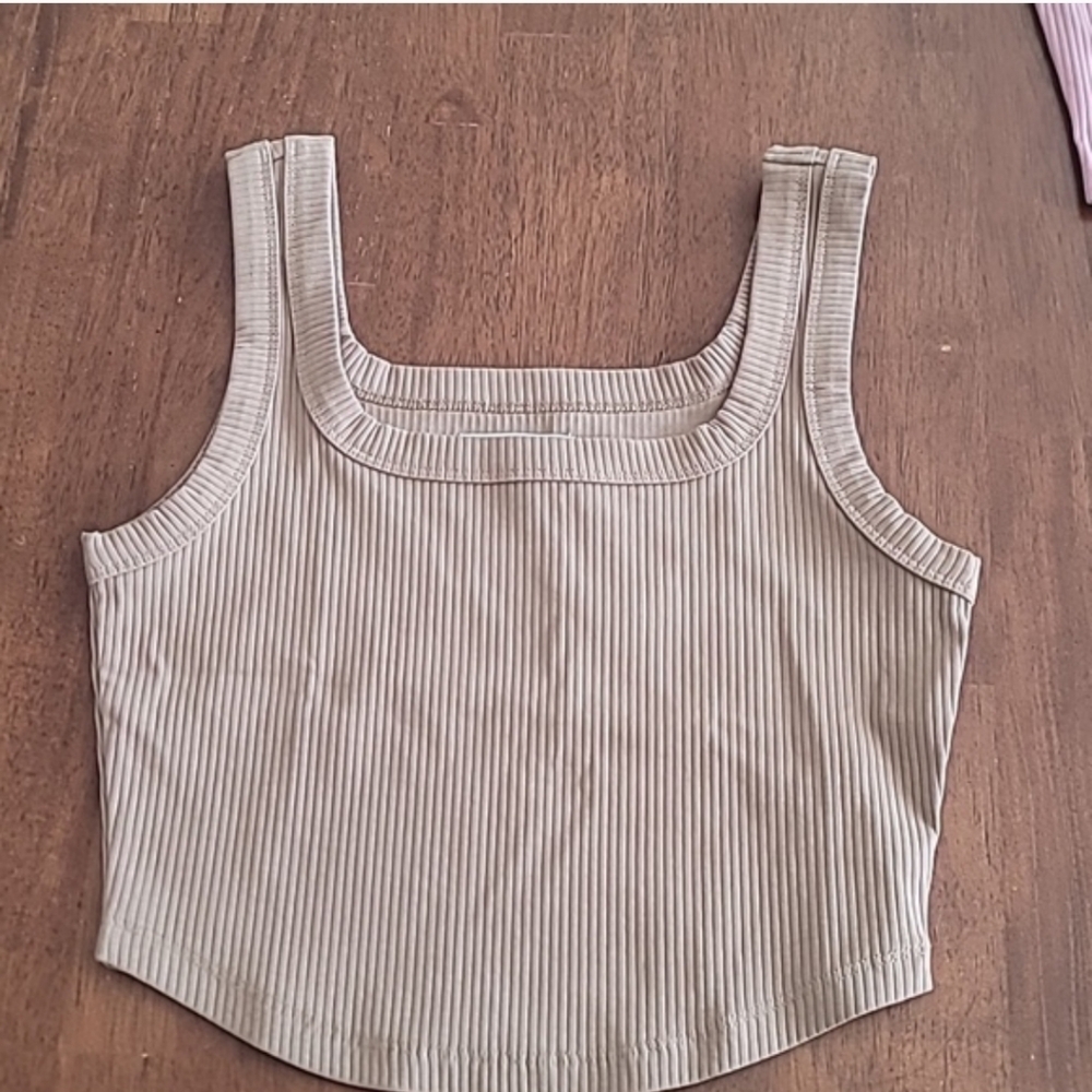 Madewell Cotton Ribbed Cropped Tank